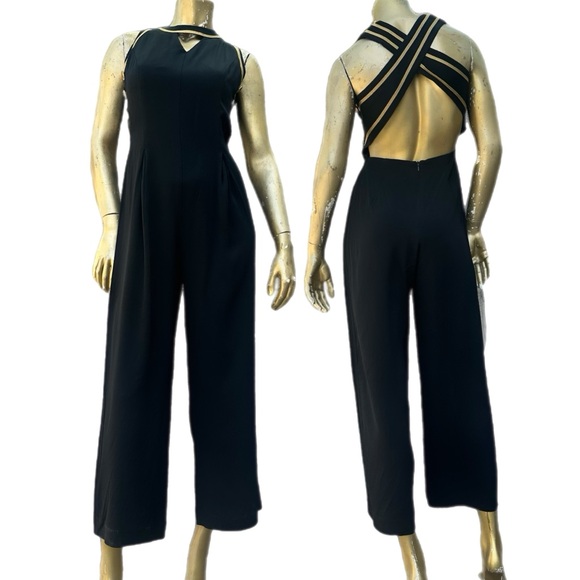 Vintage Pants - Vintage BB/COLLECTIONS CRISS-CROSS BACK CROPPED Jumpsuit 32” bust, 24” waist